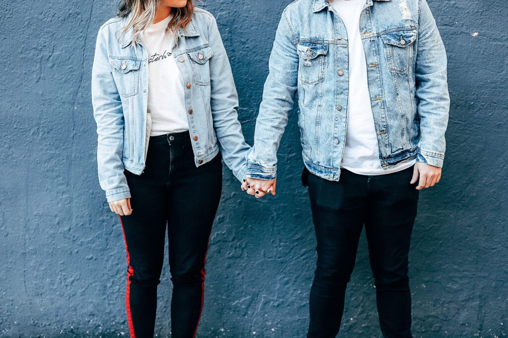 Photo of couple in jeans by Thomas Ward